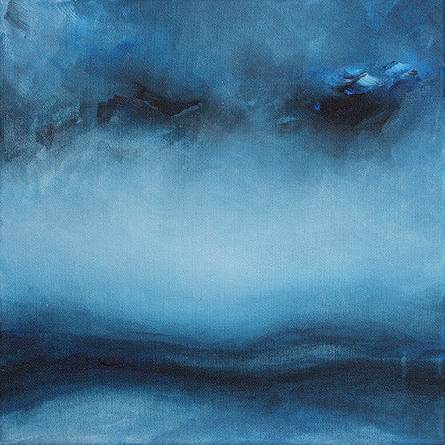 abstract landscape, abstract blue painting, landscape